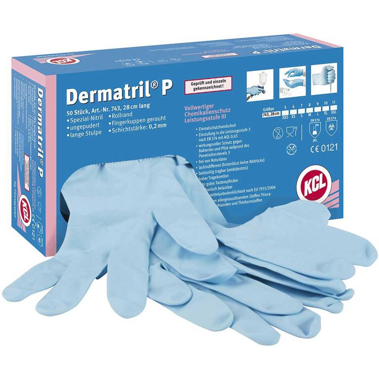 Nitril-Handschuhe Dermatril P 743 - 743 von KCL