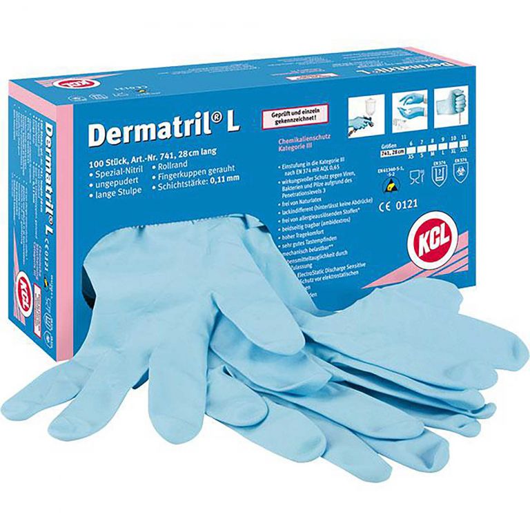 Nitril-Handschuhe Dermatril L 741 - 741 von KCL